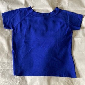 COPY - Large blue J.A.C. 65% Viscose 35% Nylon short sleeve shirt